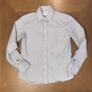 Kirrin finch long sleeve button up - geometric pattern - size 4